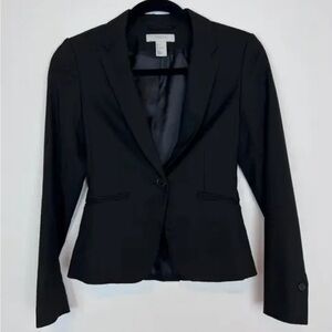 H&M Black Tailored Blazer with Notched Lapels